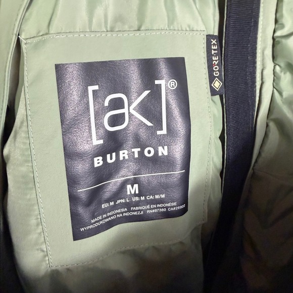 Burton [ak] GORE-TEX 2L Kimmy Bib Pant Hedge Green Ski Snowboard Women's Sz M - Picture 14 of 16